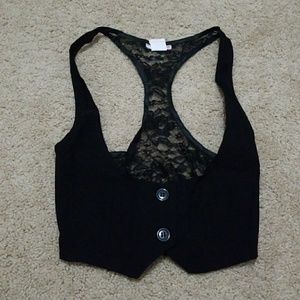 Body Central Lace Back Vest